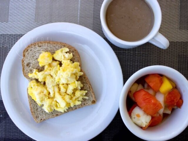 um café da manhã fitness