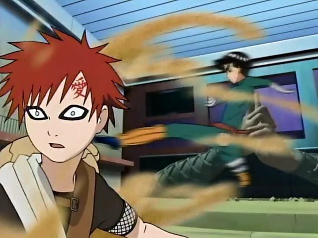 rock lee vs gaara