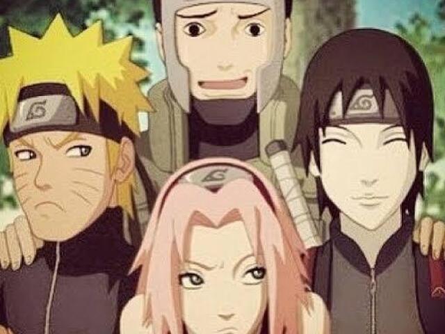 Yamato, Sakura, Naruto e Sai (Shippuden)