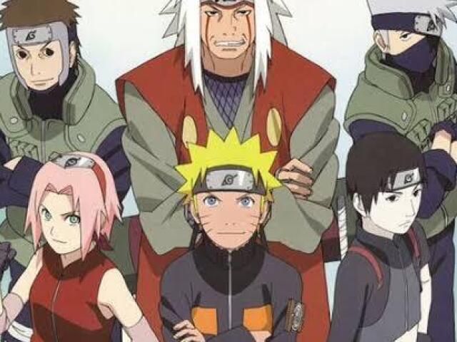 Kakashi, Yamato, Sakura, Naruto e Sai
(Shippuden)