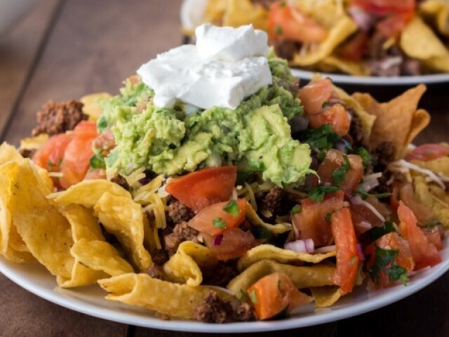 Nachos com guacamole