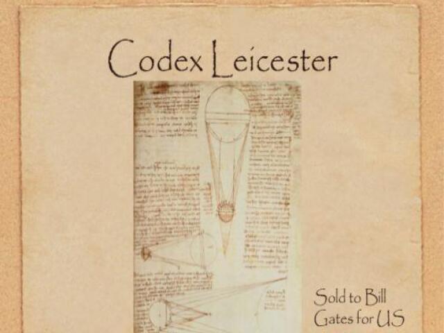 O livro mais caro do mundo é o Codex Leicester, de Leonardo da Vinci, uma agenda cheia de desenhos, 1994.