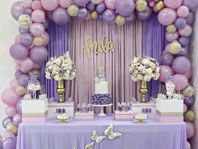 Decoração lilás