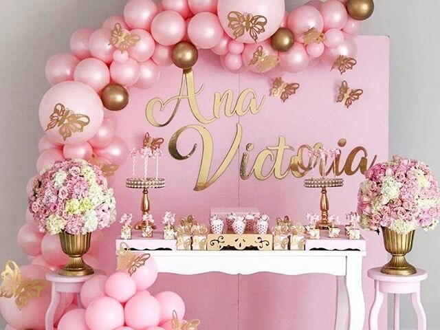 Decoração rosa