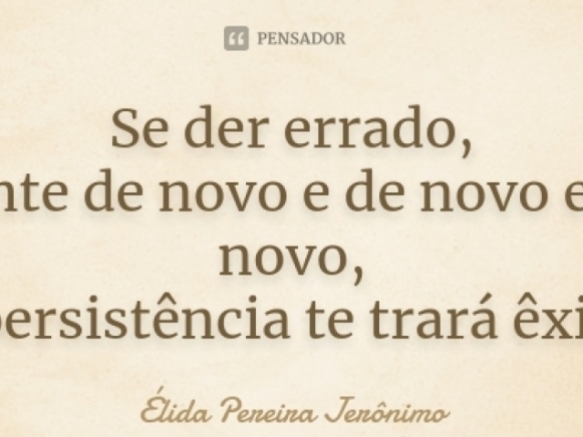 Você tentou :)