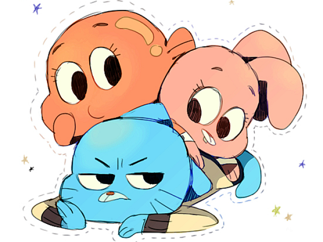 gumball watterson, anais watterson e darwin waterson