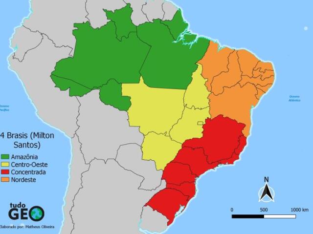 regionalização brasileira: os "quatro Brasis