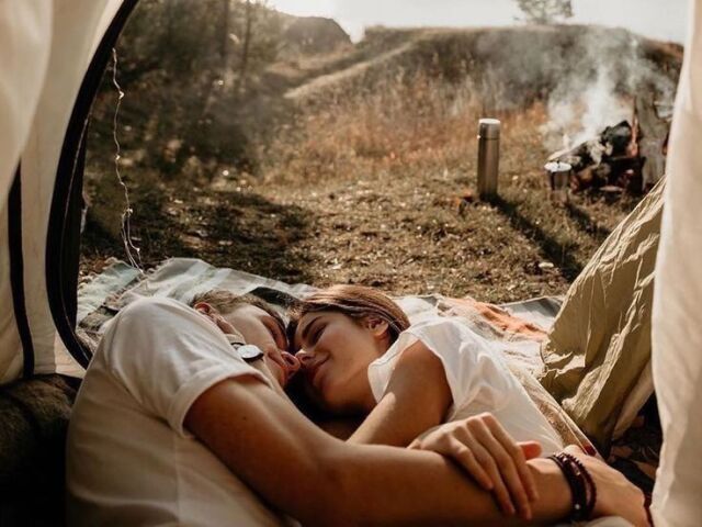 Acampamento super romântico 💓