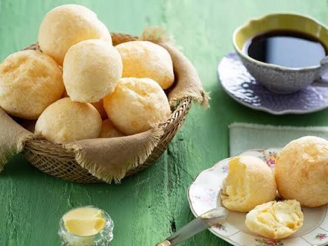 Um pão de queijo gostoso!