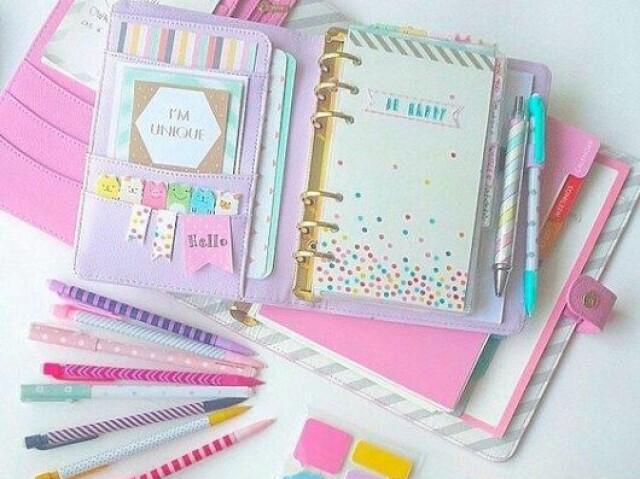 Material escolar fofo