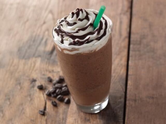 Frappuccino de chocolate e café