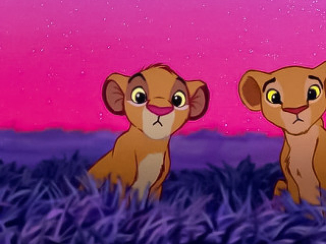 O Simba e a Nala (sim, personagens 2d são lindos)