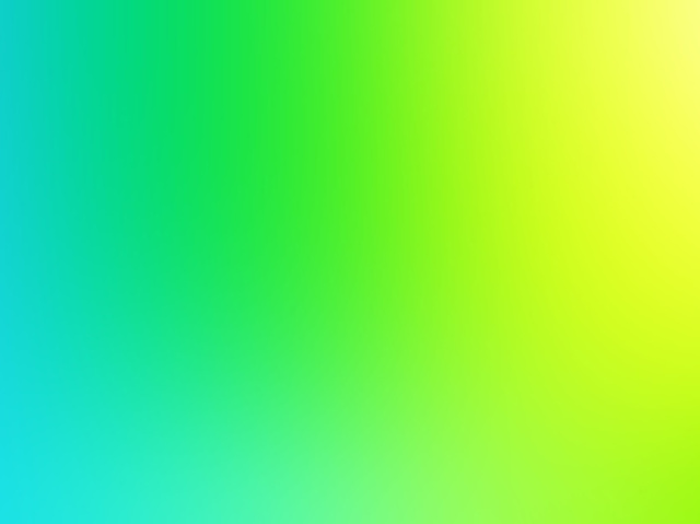 verde, azul e amarelo