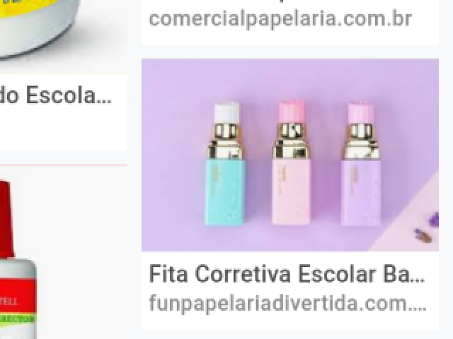 Corretivo fofo com formato de borracha de lápis