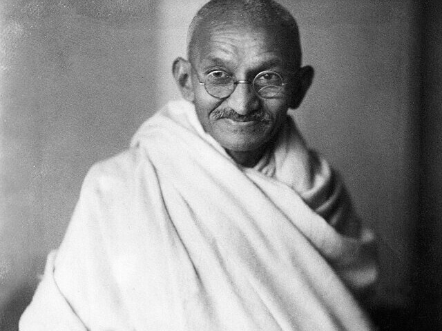 B) Mahatma Gandhi;