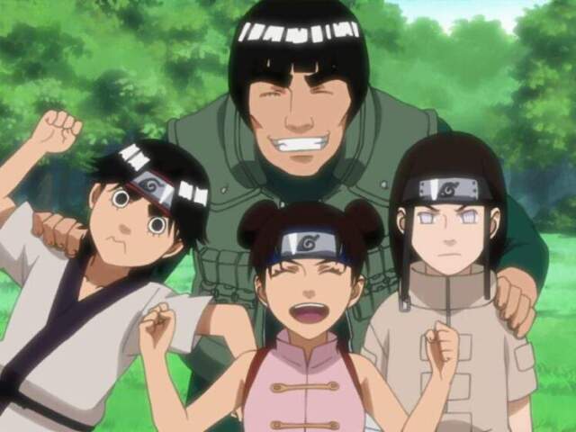 Time 9, Rock Lee, Neji, Tenten e Gai