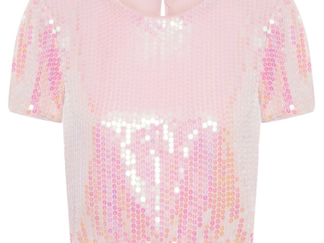 Blusa Rosa com Glitter