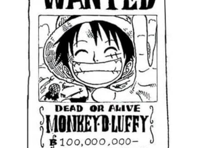 A recompensa de 100 Milhões de Berries de Luffy.