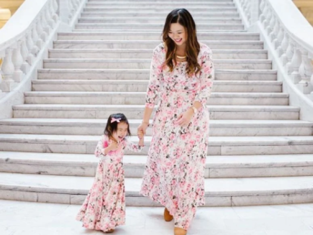 Vestido floral comprido