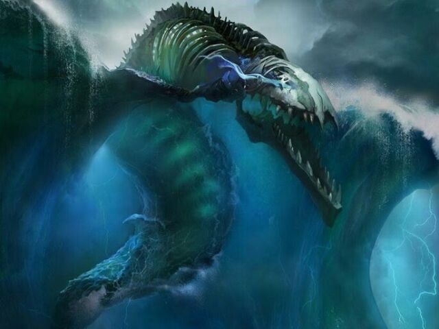 Dragão esqueleto aquático