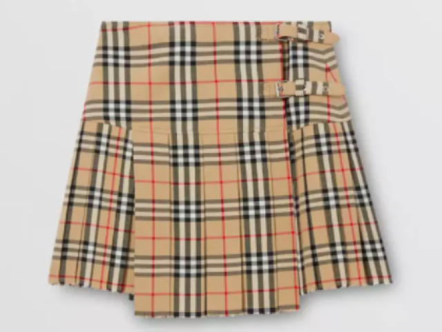 Kilt de lã xadrez vintage