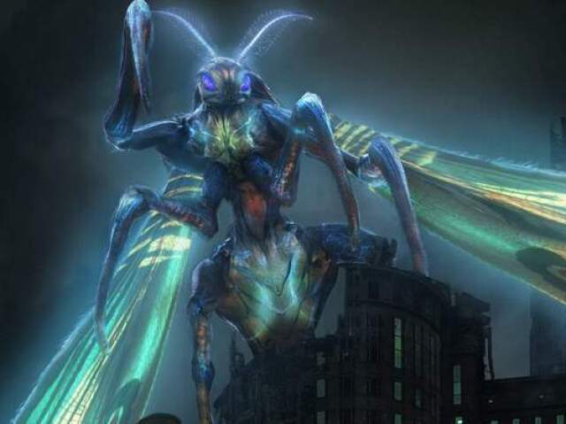 Altura:15 metros. Nome: Mothra