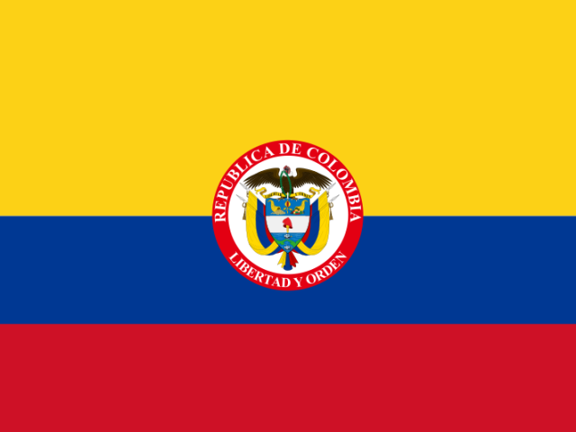 Colômbia
(Essa é a bandeira presidencial, mas não liguem)