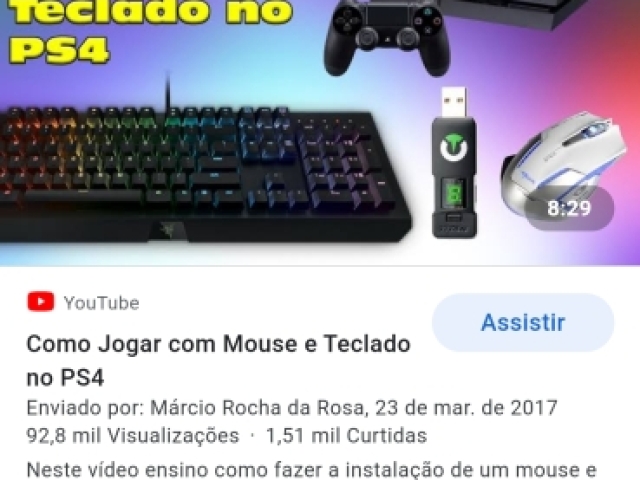 Controle e mouse+teclado