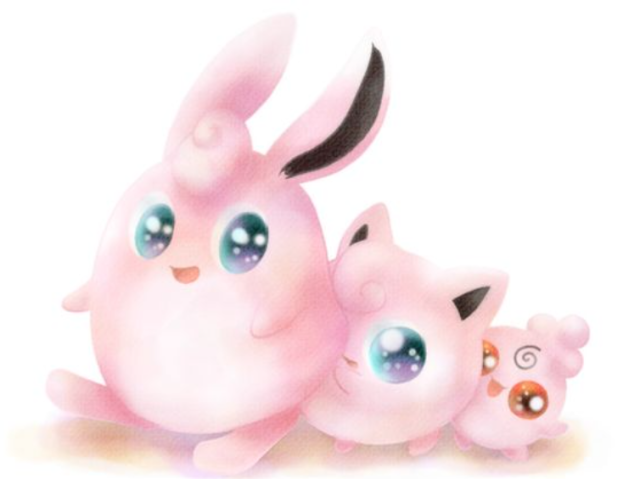 Qualquer uma das evoluções da Jigllypuff