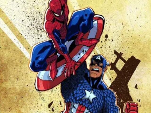 Capitão America e Homem Aranha