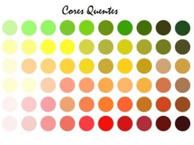 cores quentes