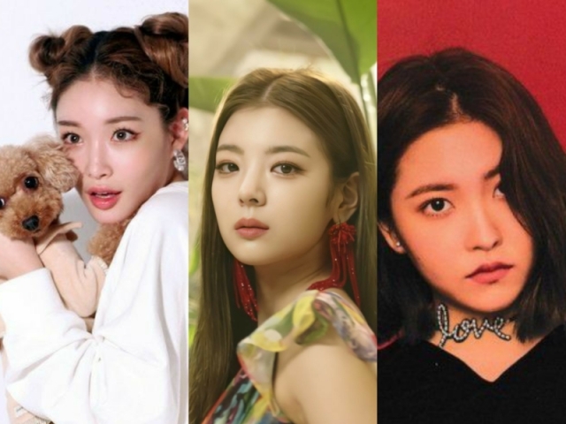 Kim Chung-ha (solista, ex-I.O.I), Choi Jisu (itzy), Kim Ye-rim (red velvet)