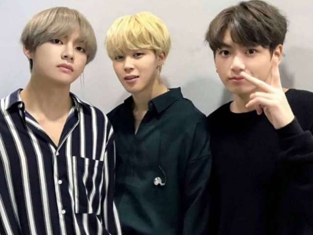 V, Jimin e Jungkook