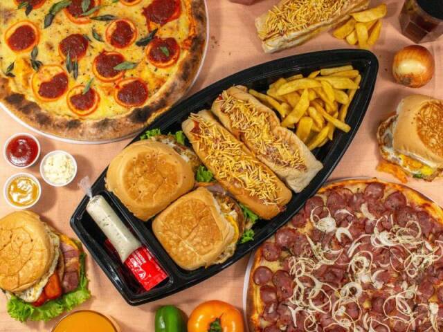 vcs pediram um lanche tipo pizza, hambúrguer alguma coisa assim