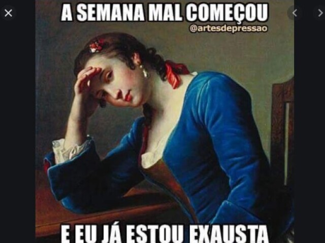 A semana mal começou e já estou exausto/a