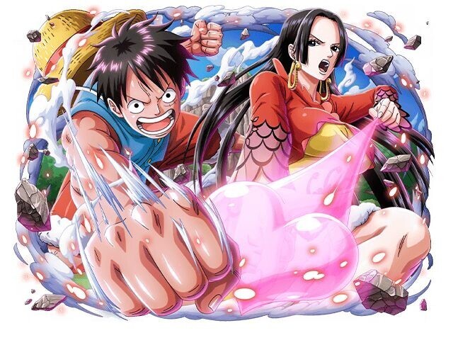 Luffy e Hancock Falso