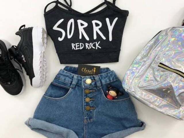 Top com short jeans!!