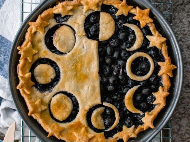 Não sou fã de bolo, fiz essa linda torta de Blueberries!!!!