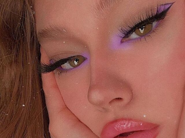 💫🥀 delineado colorido e uma make mais simples