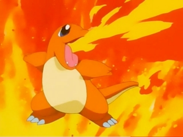 usarei charmander, vou nocautear esse Odish rapidamente!!!!