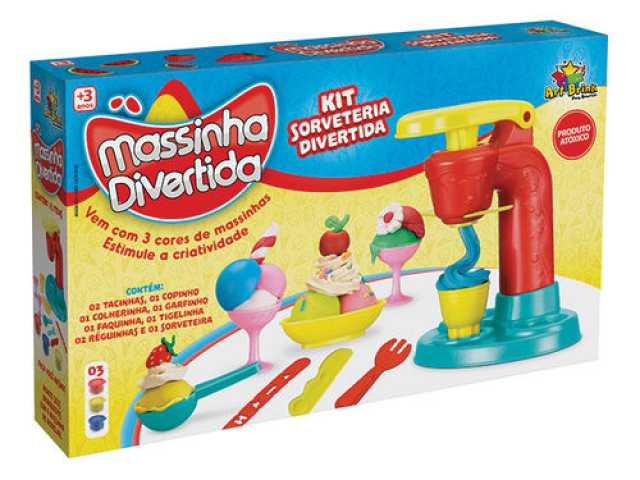 presente 2:kit para fazer sorvete de massinha