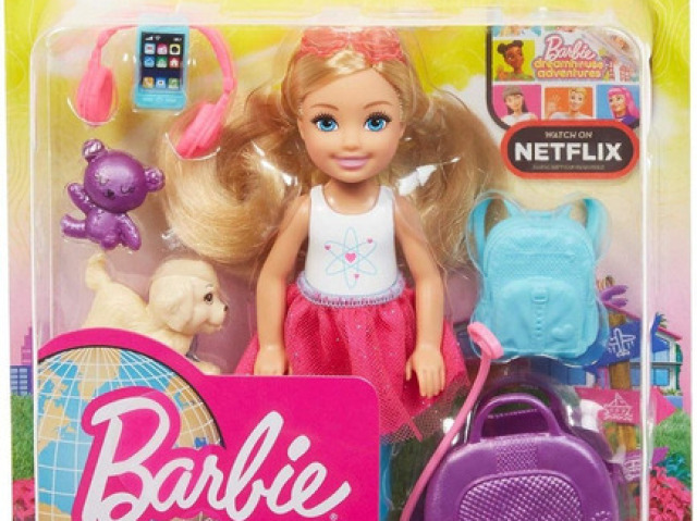 presente 1:Barbie Chelsea kit de viagem