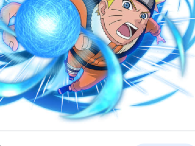 O Naruto deu um rasengan nele