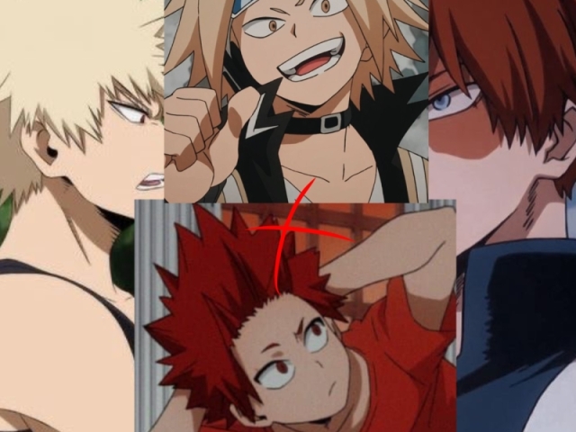 Pensa comigo, vai economizar muitos quartos com esse tanto de pessoa, né? Bakugou, Todoroki, Kirishima e Kaminari, sim apenas sim.