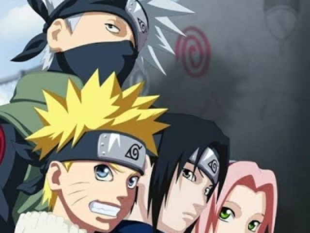 Naruto, Kakashi, Sakura e Sasuke