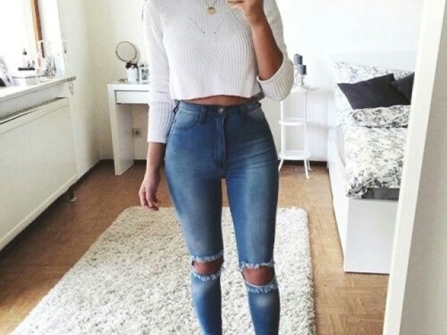 Estilo bem simples! Gosto muito de calça jeans!