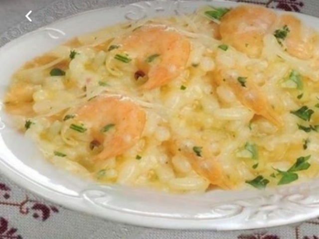 Risoto de camarão