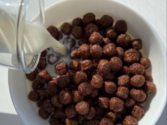 Leite com cereal