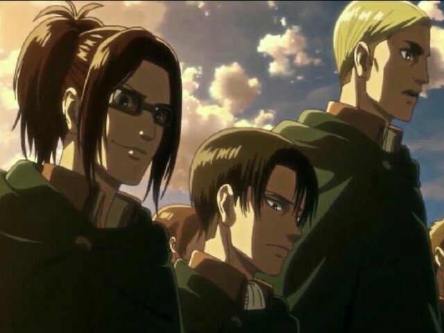 Levi, Erwin e Hange