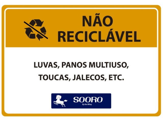 Lixeiras para resíduos não recicláveis - laranja